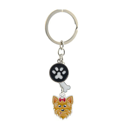 Ethnic Style Dog Metal Printing Unisex Keychain