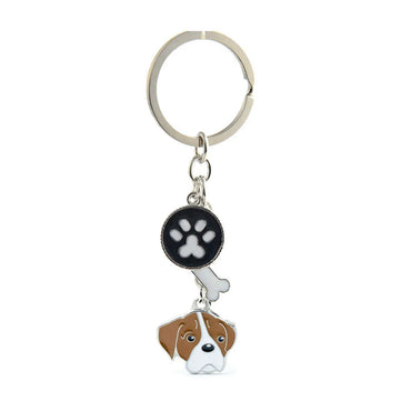 Ethnic Style Dog Metal Printing Unisex Keychain