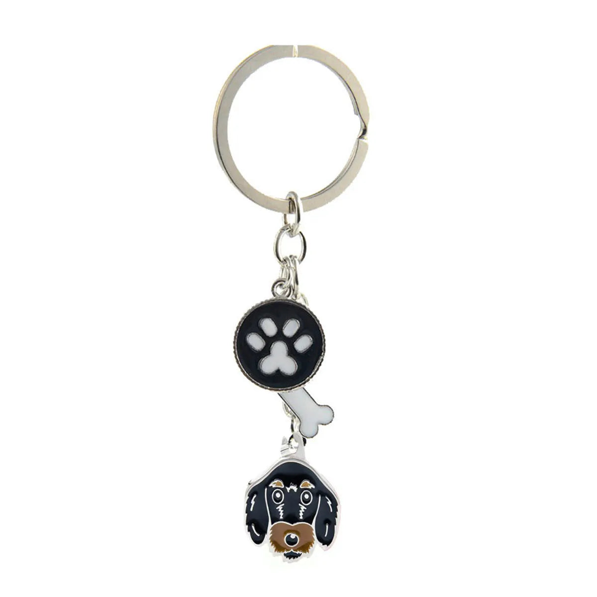 Ethnic Style Dog Metal Printing Unisex Keychain