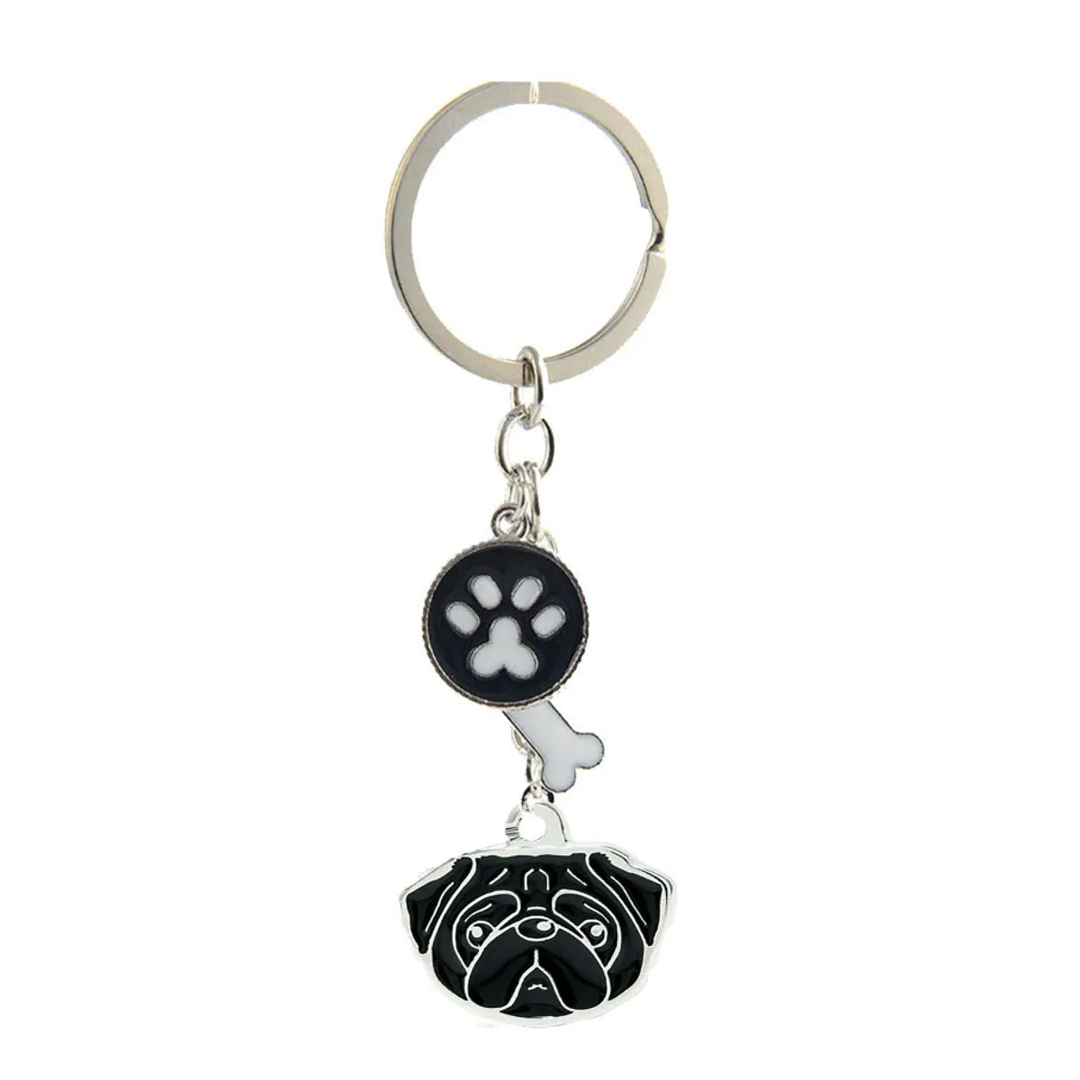 Ethnic Style Dog Metal Printing Unisex Keychain