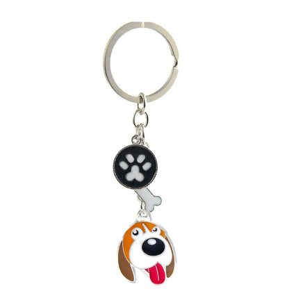 Ethnic Style Dog Metal Printing Unisex Keychain