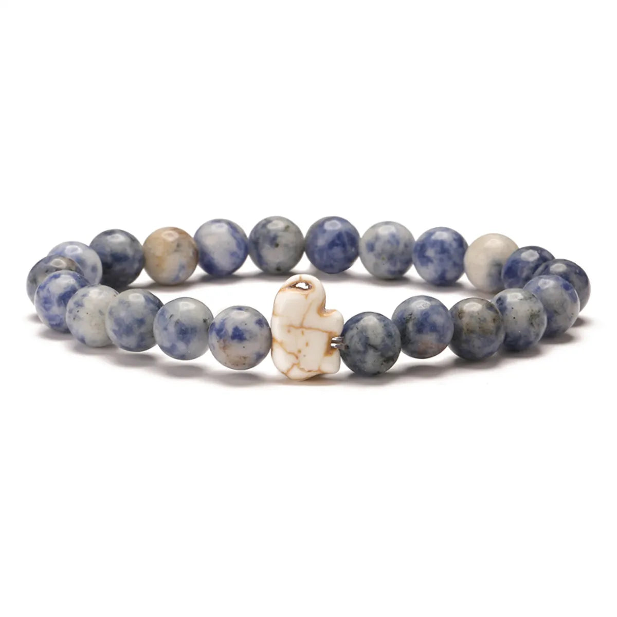 Ethnic Style Elephant Natural Stone Beaded Unisex Bracelets