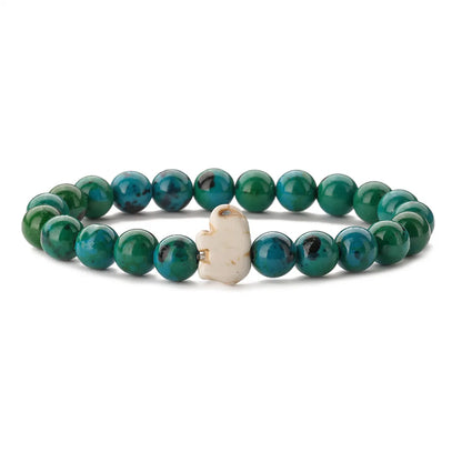 Ethnic Style Elephant Natural Stone Beaded Unisex Bracelets