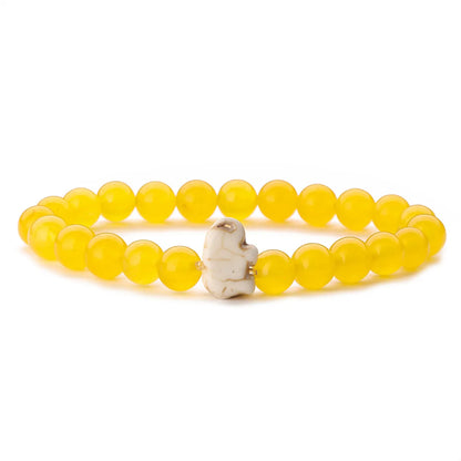 Ethnic Style Elephant Natural Stone Beaded Unisex Bracelets