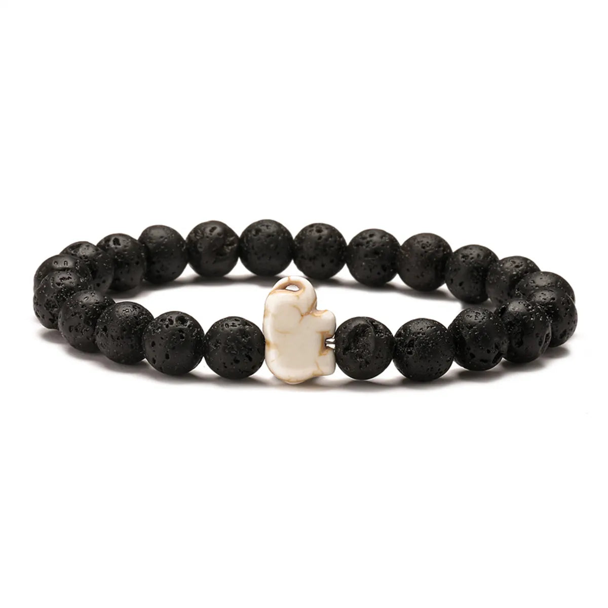 Ethnic Style Elephant Natural Stone Beaded Unisex Bracelets