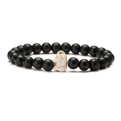 Ethnic Style Elephant Natural Stone Beaded Unisex Bracelets