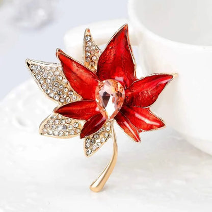 Ethnic Style Flower Alloy Stoving Varnish Diamond Women'S Corsage