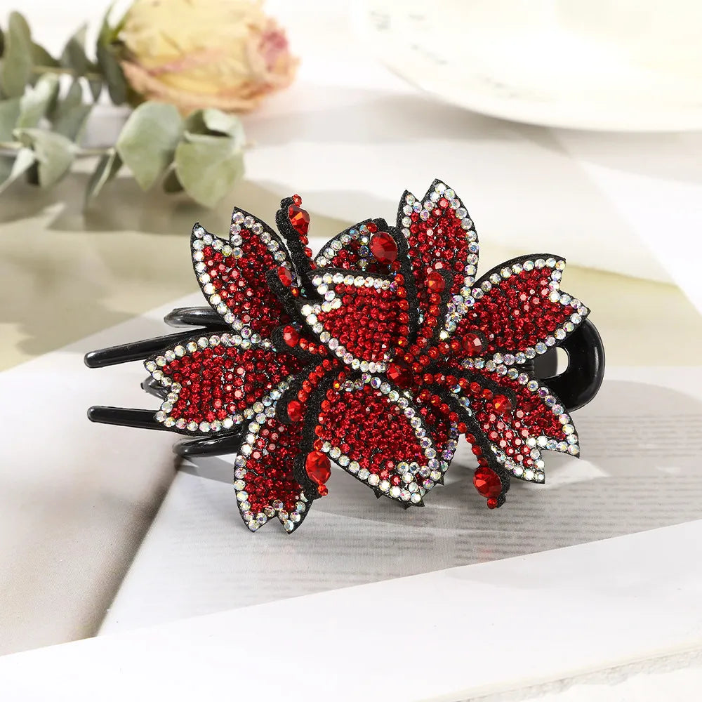 Ethnic Style Flower Plastic Flowers Hair Clip 1 Piece