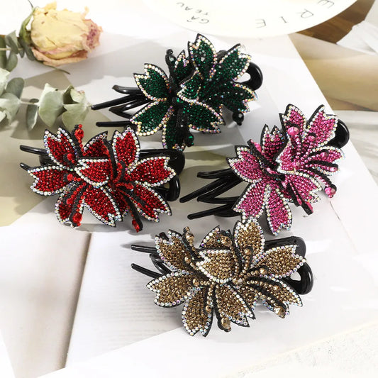 Ethnic Style Flower Plastic Flowers Hair Clip 1 Piece