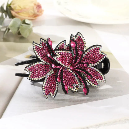 Ethnic Style Flower Plastic Flowers Hair Clip 1 Piece