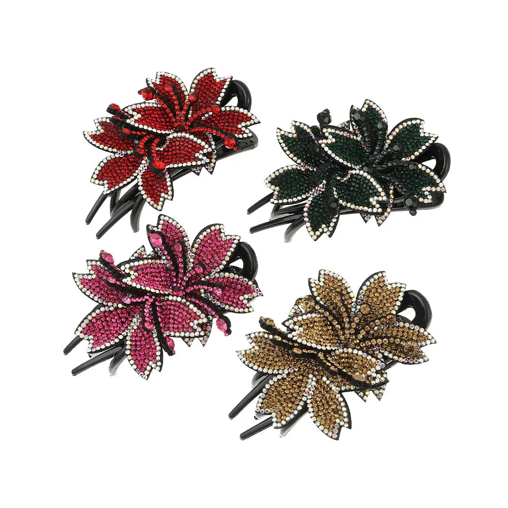 Ethnic Style Flower Plastic Flowers Hair Clip 1 Piece