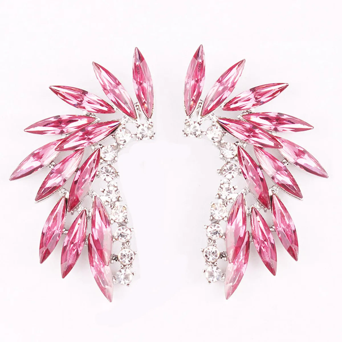 Ethnic Style Geometric Inlay Alloy Crystal Earrings