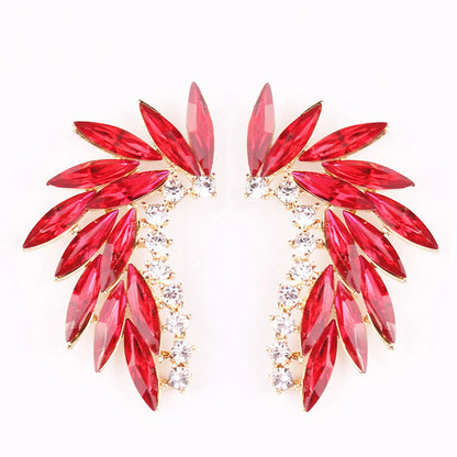 Ethnic Style Geometric Inlay Alloy Crystal Earrings