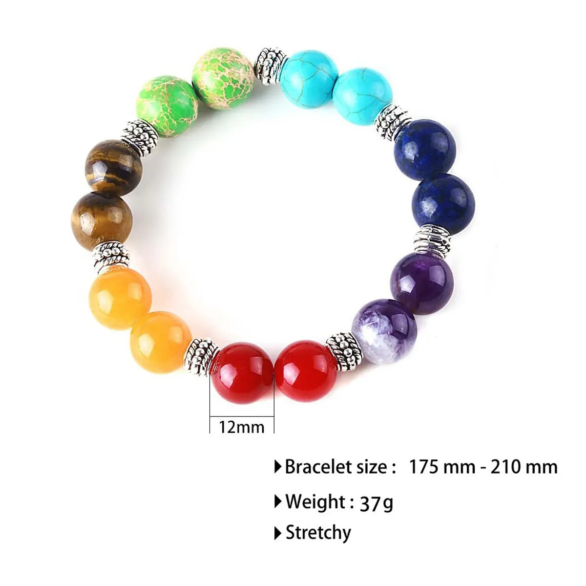 Ethnic Style Geometric Alloy Natural Stone Beaded Bracelets