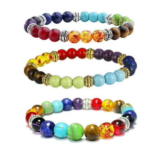 Ethnic Style Geometric Alloy Natural Stone Beaded Bracelets