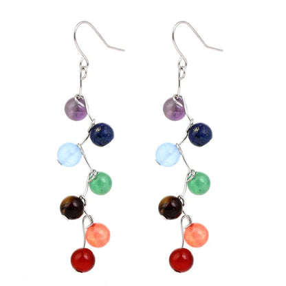 Ethnic Style Geometric Alloy Stone Plating Women'S Drop Earrings