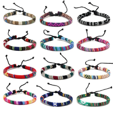 Ethnic Style Geometric Cloth Wholesale Drawstring Bracelets