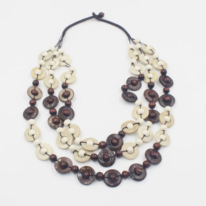 Ethnic Style Geometric Coconut Shell Wholesale Necklace