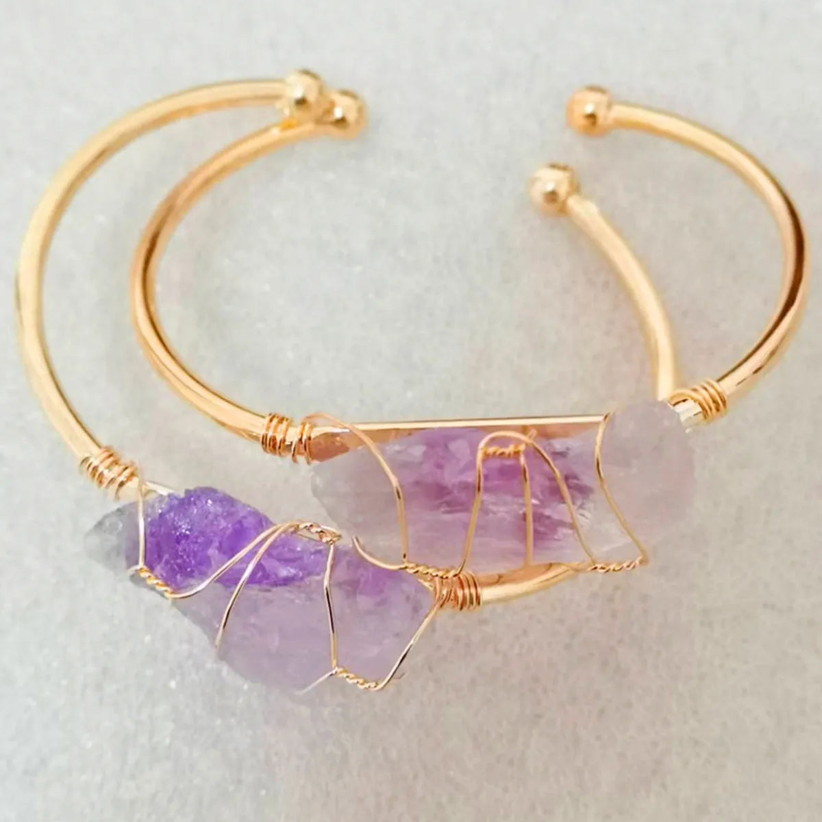 Ethnic Style Geometric Crystal Handmade Bangle