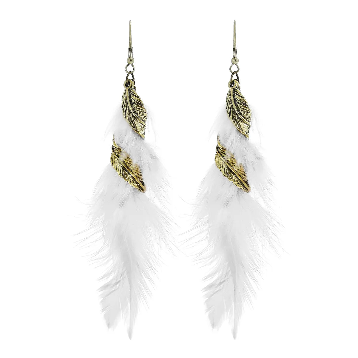 Ethnic Style Geometric Feather Women'S Drop Earrings 1 Pair