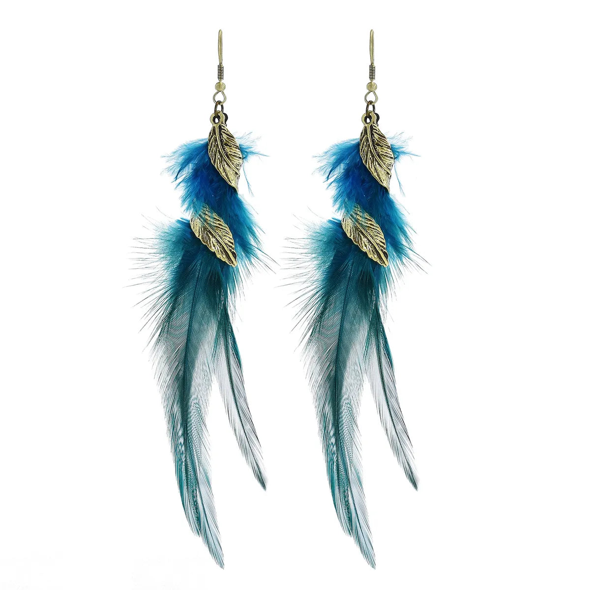 Ethnic Style Geometric Feather Women'S Drop Earrings 1 Pair