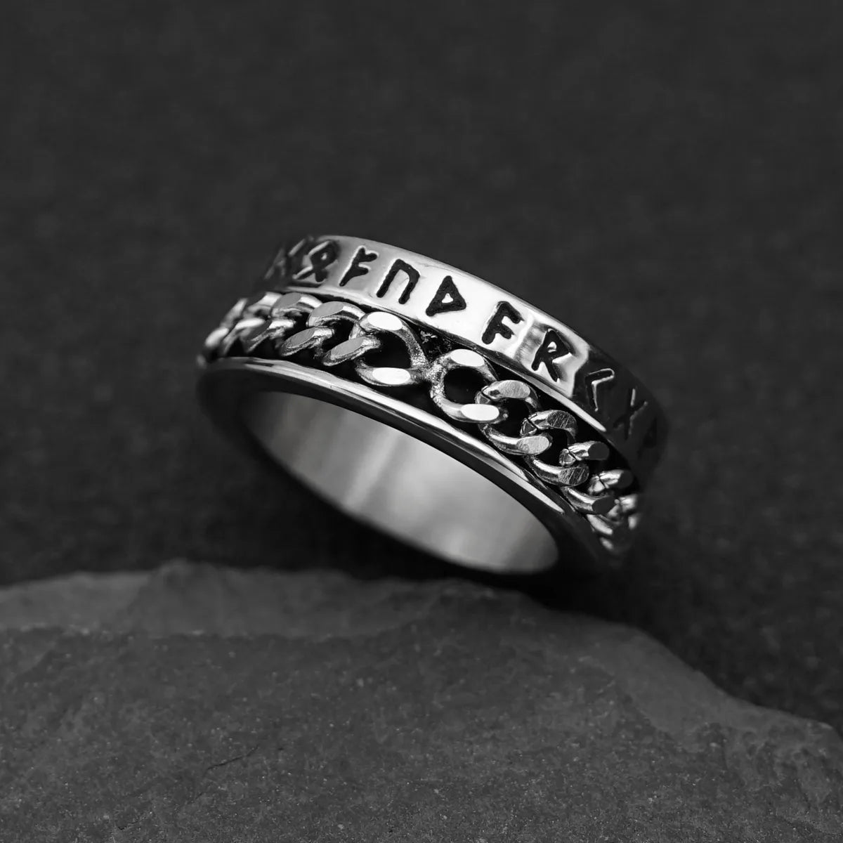 Ethnic Style Geometric Letter 316 Stainless Steel  Unisex Rings