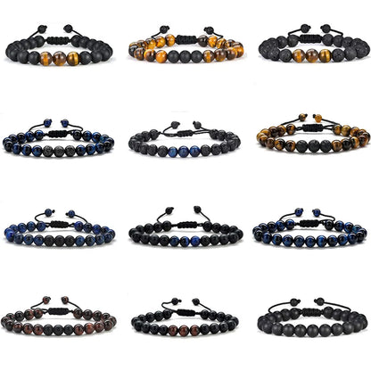 Ethnic Style Geometric Natural Stone Beaded Bracelets