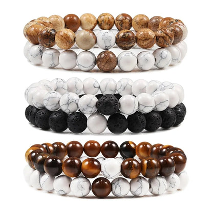 Ethnic Style Geometric Natural Stone Bracelets In Bulk