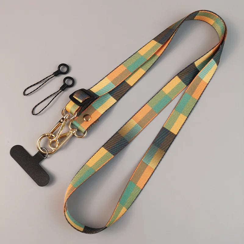 Ethnic Style Geometric Nylon Mobile Phone Lanyard