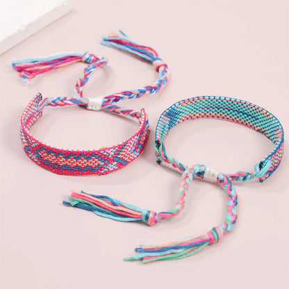 Ethnic Style Geometric Polyester Cotton Knitting Unisex Bracelets