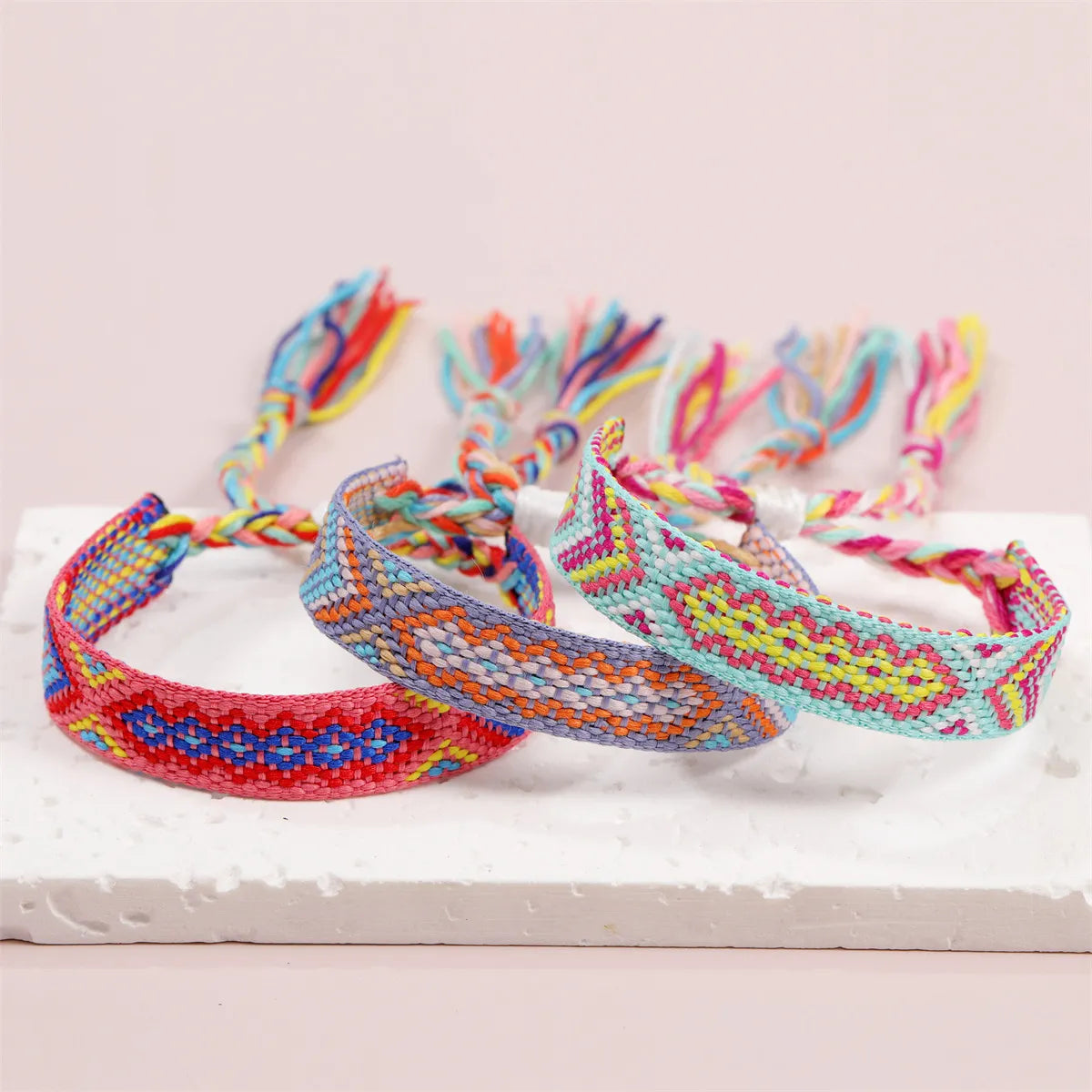 Ethnic Style Geometric Polyester Cotton Knitting Unisex Bracelets