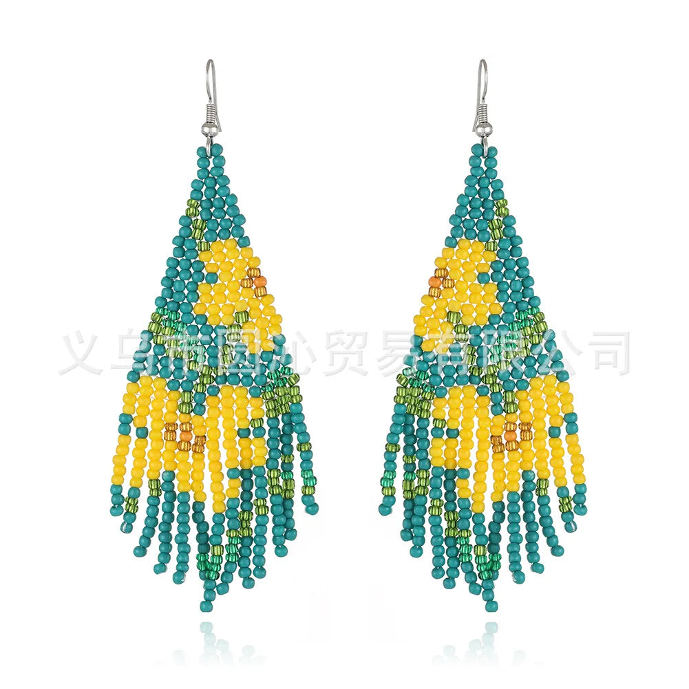 Ethnic Style Geometric Shape/Pattern Tassel Earrings