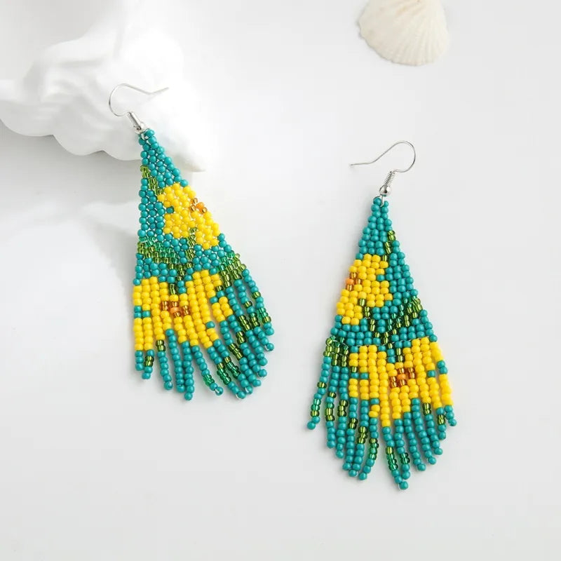 Ethnic Style Geometric Shape/Pattern Tassel Earrings