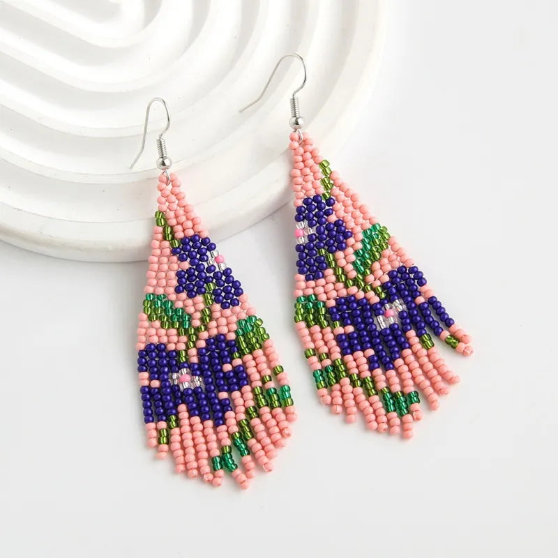 Ethnic Style Geometric Shape/Pattern Tassel Earrings