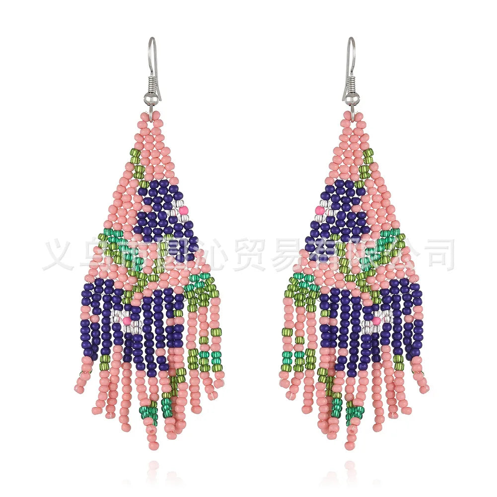 Ethnic Style Geometric Shape/Pattern Tassel Earrings