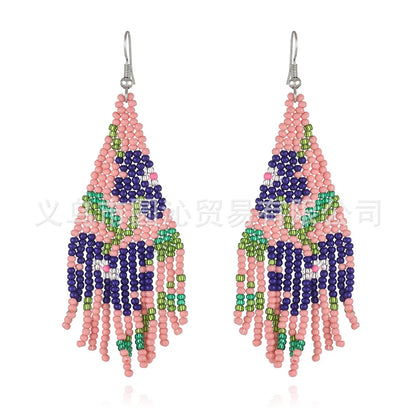 Ethnic Style Geometric Shape/Pattern Tassel Earrings