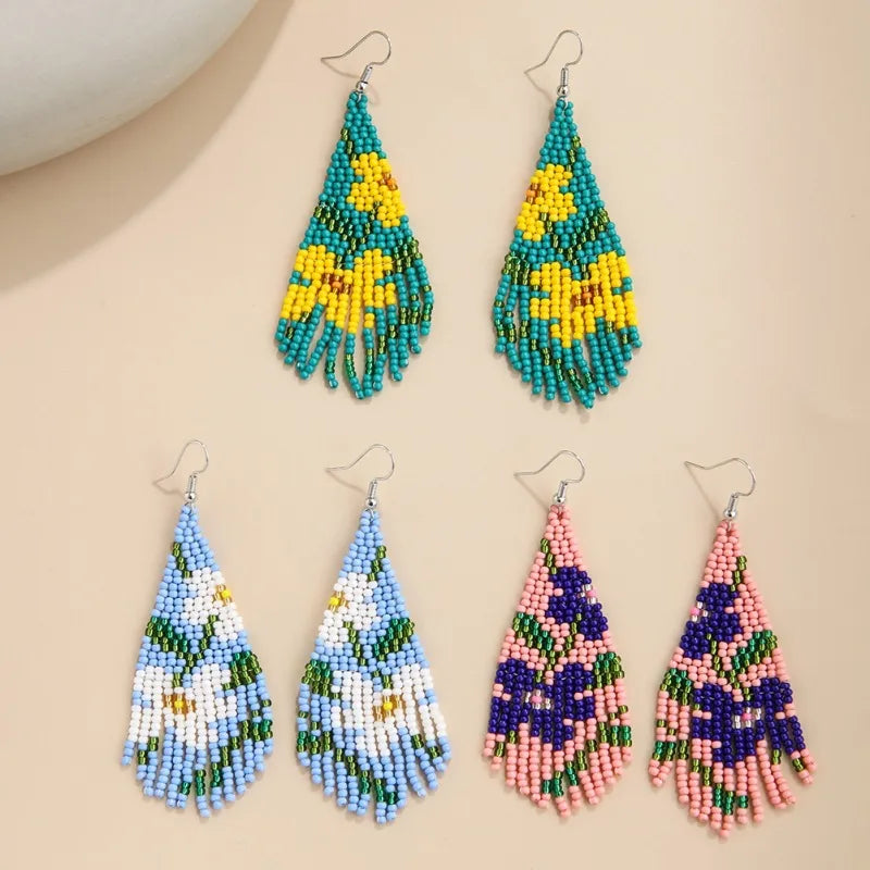 Ethnic Style Geometric Shape/Pattern Tassel Earrings