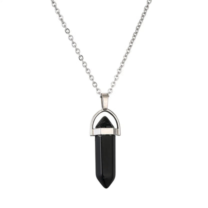 Ethnic Style Geometric Stainless Steel Natural Stone Plating Unisex Pendant Necklace