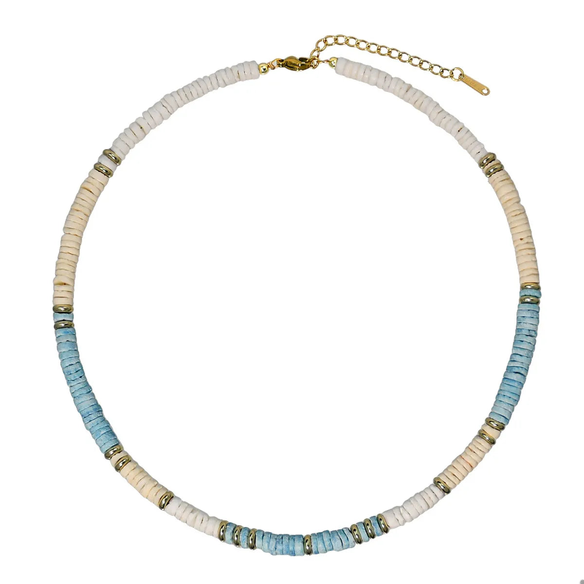 Ethnic Style Geometric Stainless Steel Shell Plating Necklace