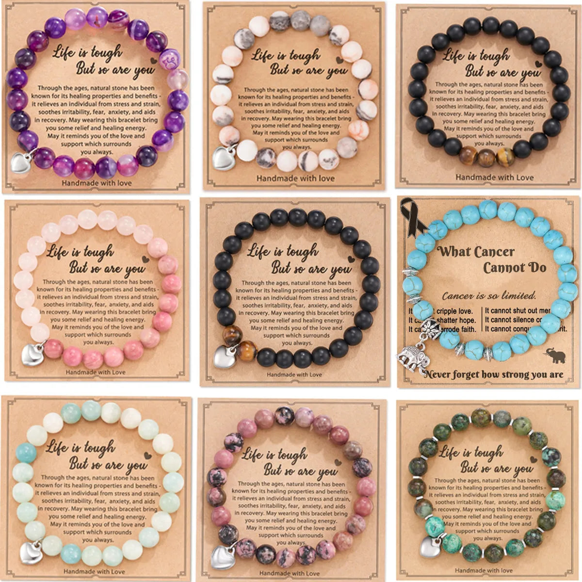 Ethnic Style Geometric Stone Beaded Bracelets