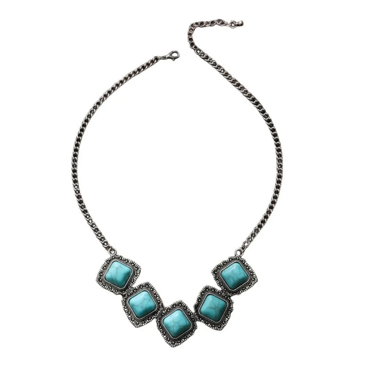 Ethnic Style Geometric Turquoise Alloy Turquoise Wholesale Pendant Necklace