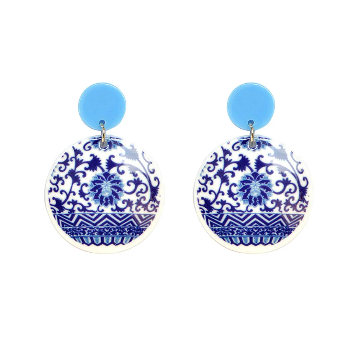 Ethnic Style Geometric Water Droplets Heart Shape Arylic Women's Earrings 1 Pair