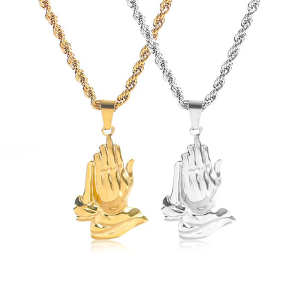 Ethnic Style Hand Stainless Steel Plating Necklace 1 Piece