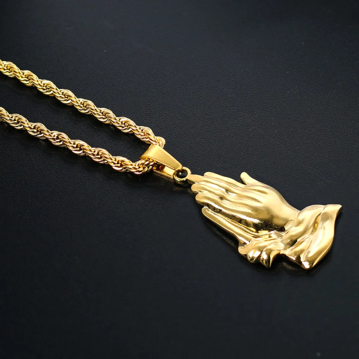 Ethnic Style Hand Stainless Steel Plating Necklace 1 Piece