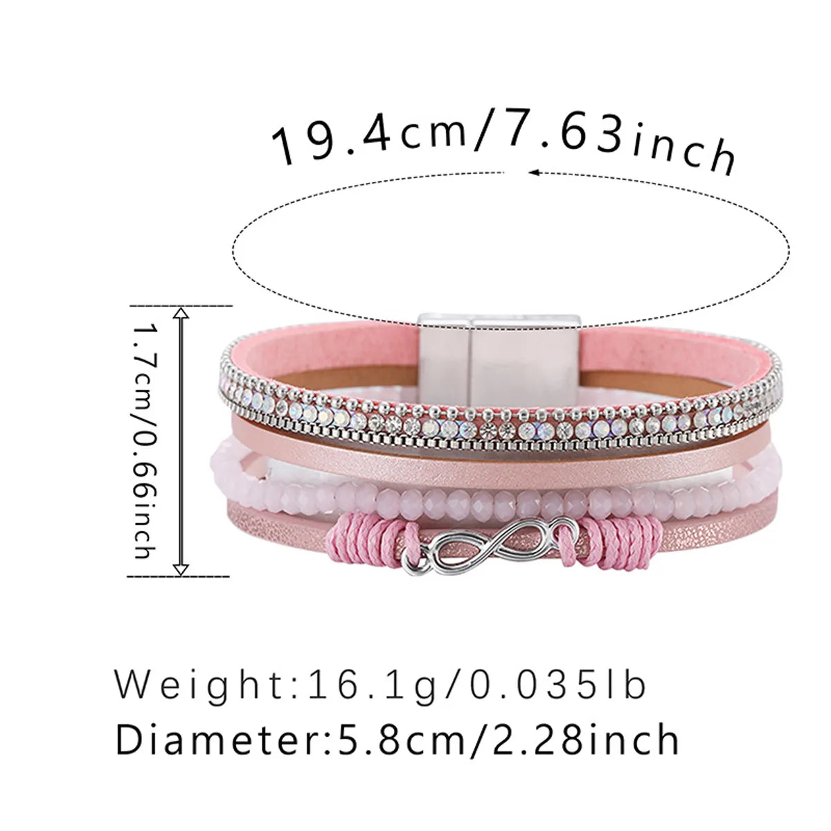 Ethnic Style Infinity Pu Leather Women's Bracelets