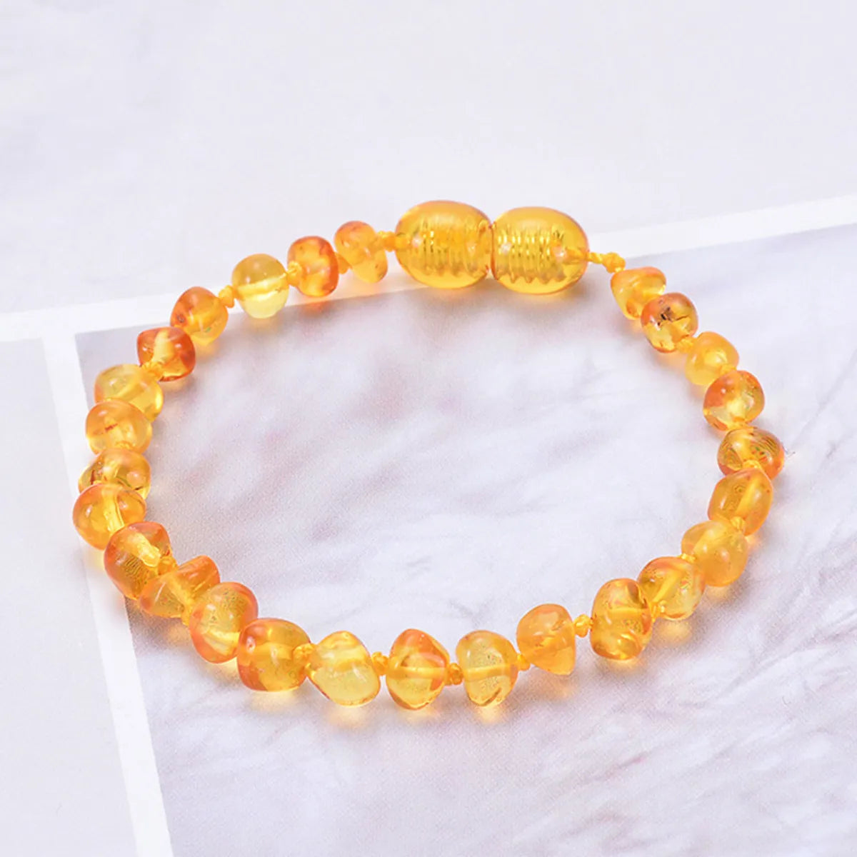 Ethnic Style Irregular Amber Beaded Kid's Bracelets