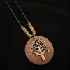 Ethnic Style Leaf Owl Flower Wood Wholesale Pendant Necklace