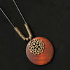 Ethnic Style Leaf Owl Flower Wood Wholesale Pendant Necklace