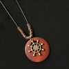 Ethnic Style Leaf Owl Flower Wood Wholesale Pendant Necklace