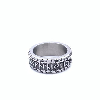 Ethnic Style Letter 304 Stainless Steel Polishing Men'S Rings